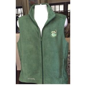 Columbia Mens 49ers sleeveless Fleece Vest M Green